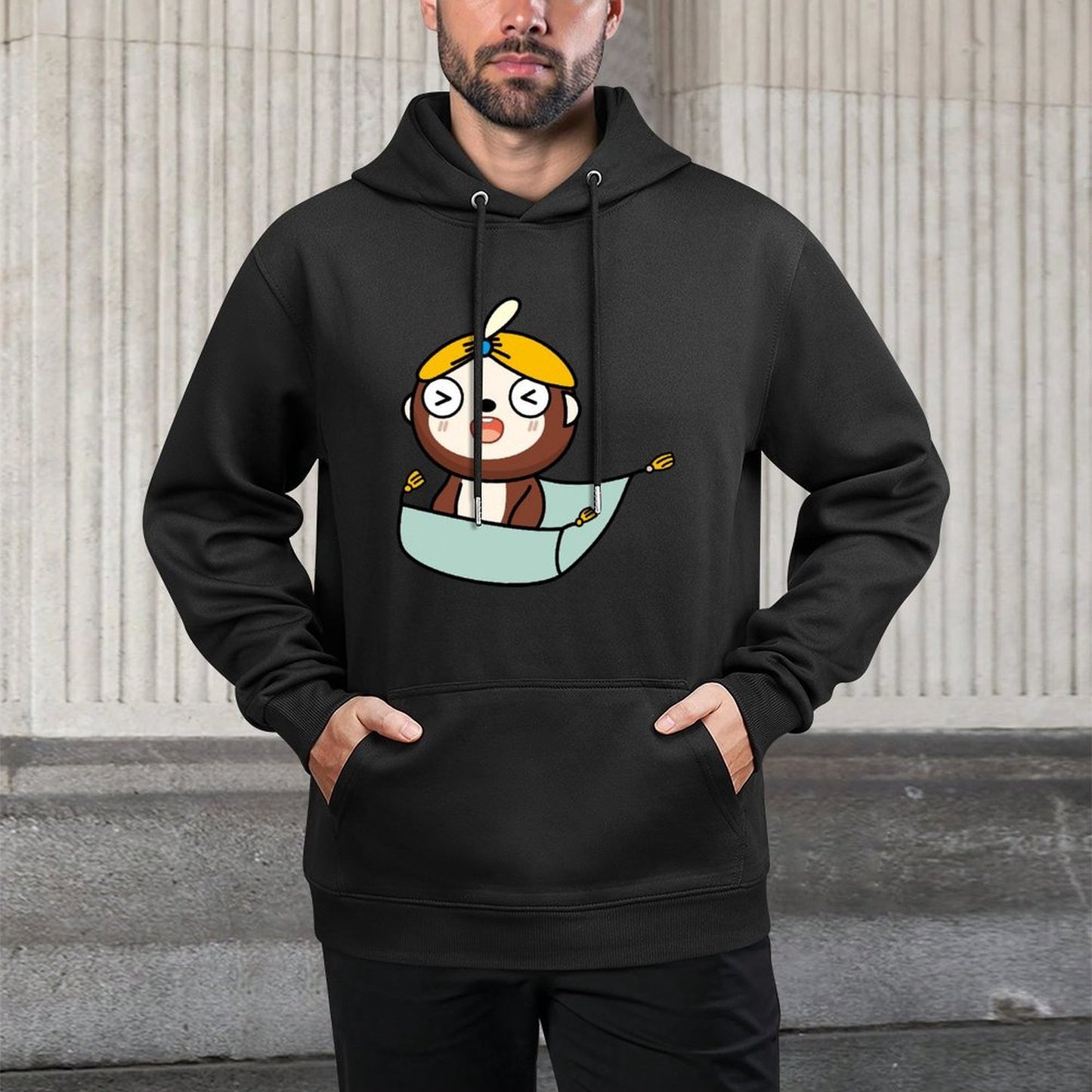 Refined TimelessStyle Front Graphic Hoodies