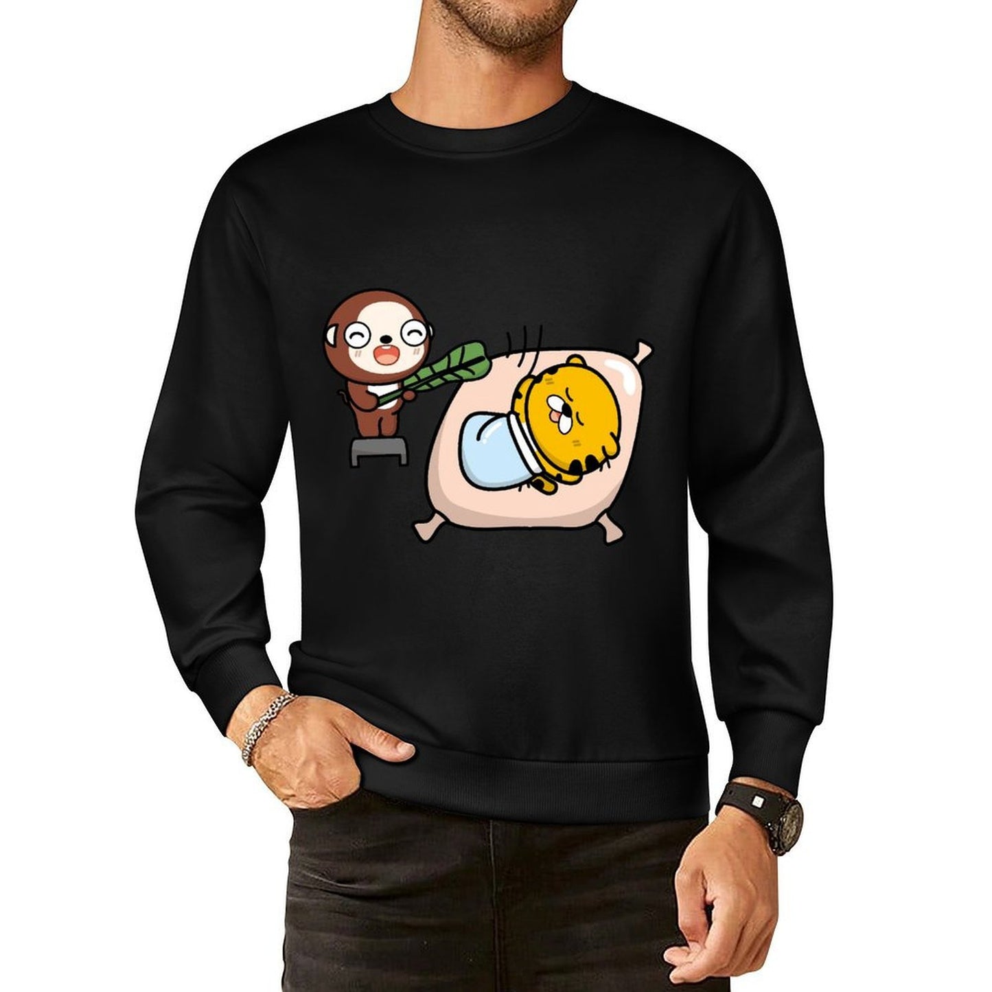 Front Patterned Long Sleeve TopFade-Resistant Chill