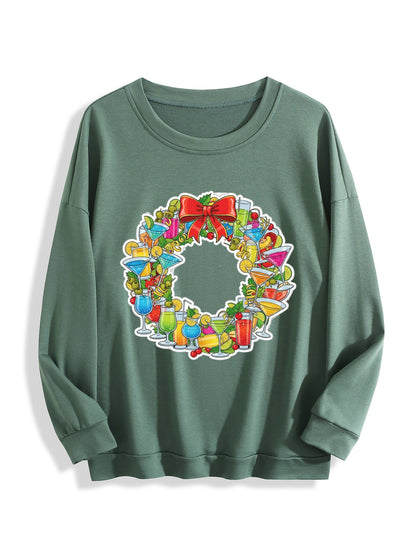 Customized Christmas-themed hoodies wreath