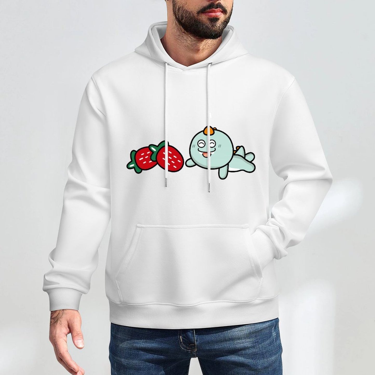 Relaxed Tear-Resistant Front Graphic Hoodies