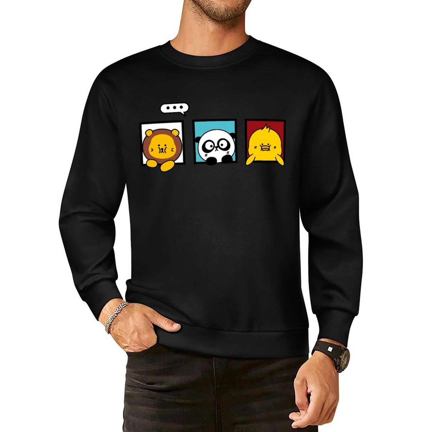 Front Patterned Long Sleeve TopFitted Wrinkle-Free