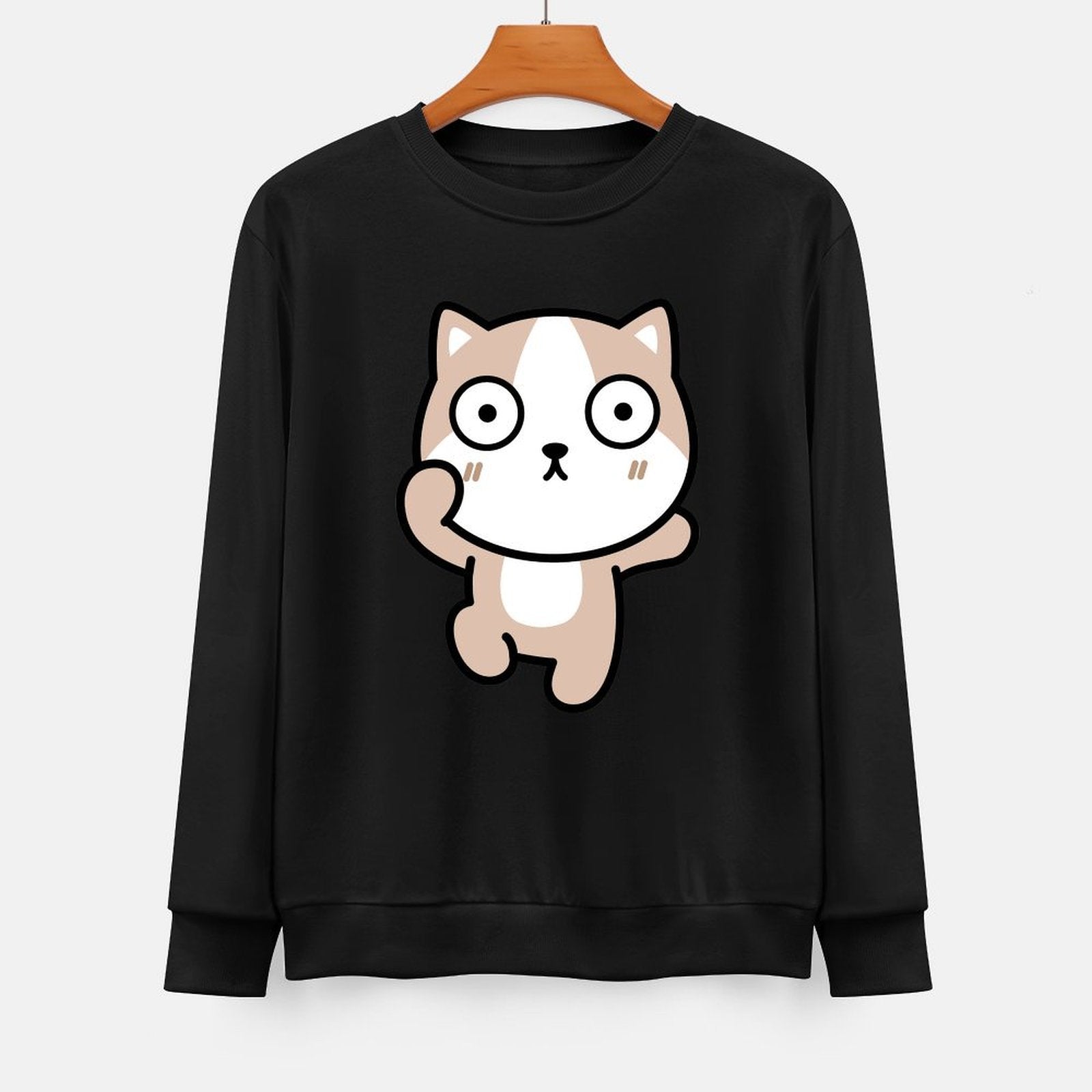  Front Patterned Long Sleeve TopWeekend LooseFit