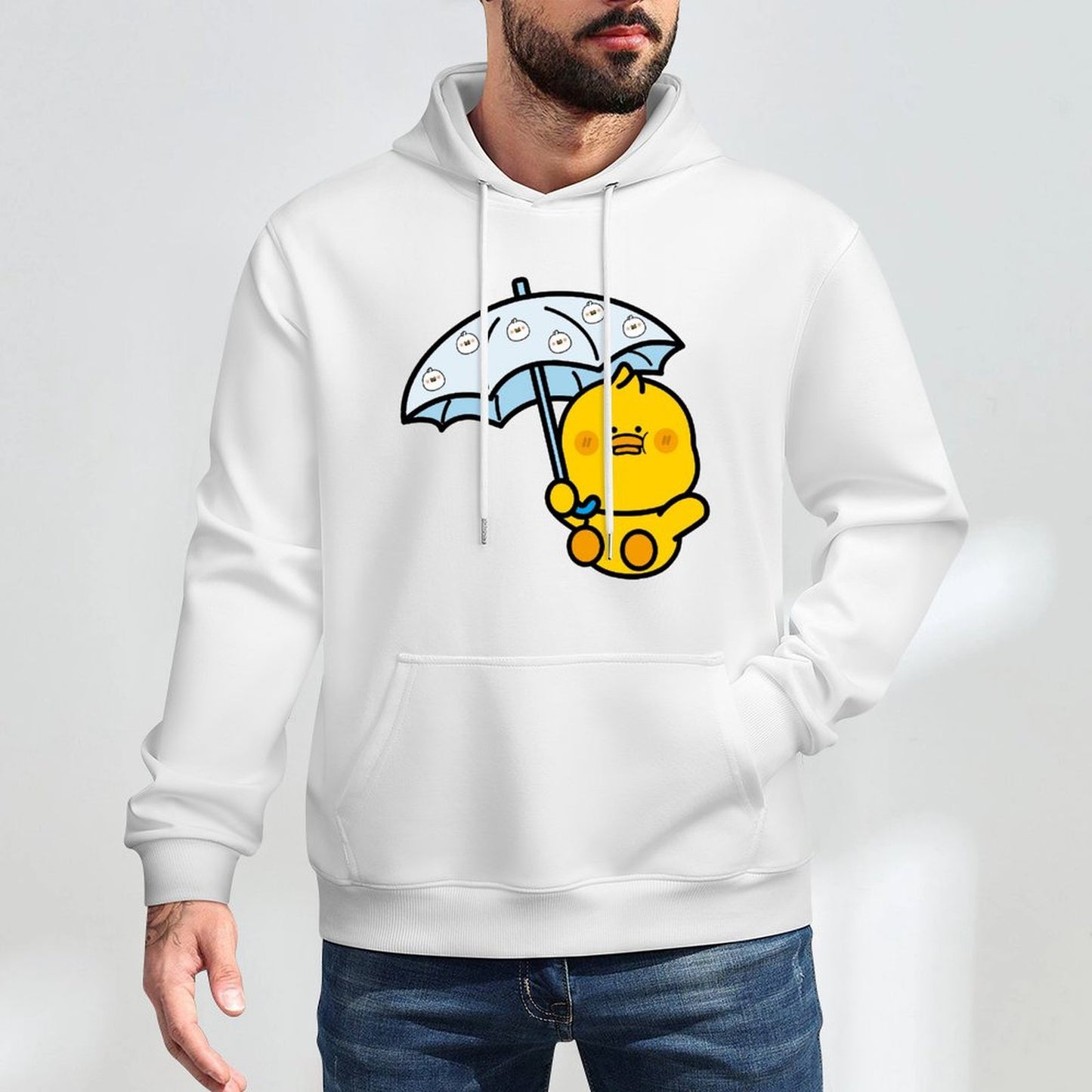 Solid Sleek Front Graphic Hoodies