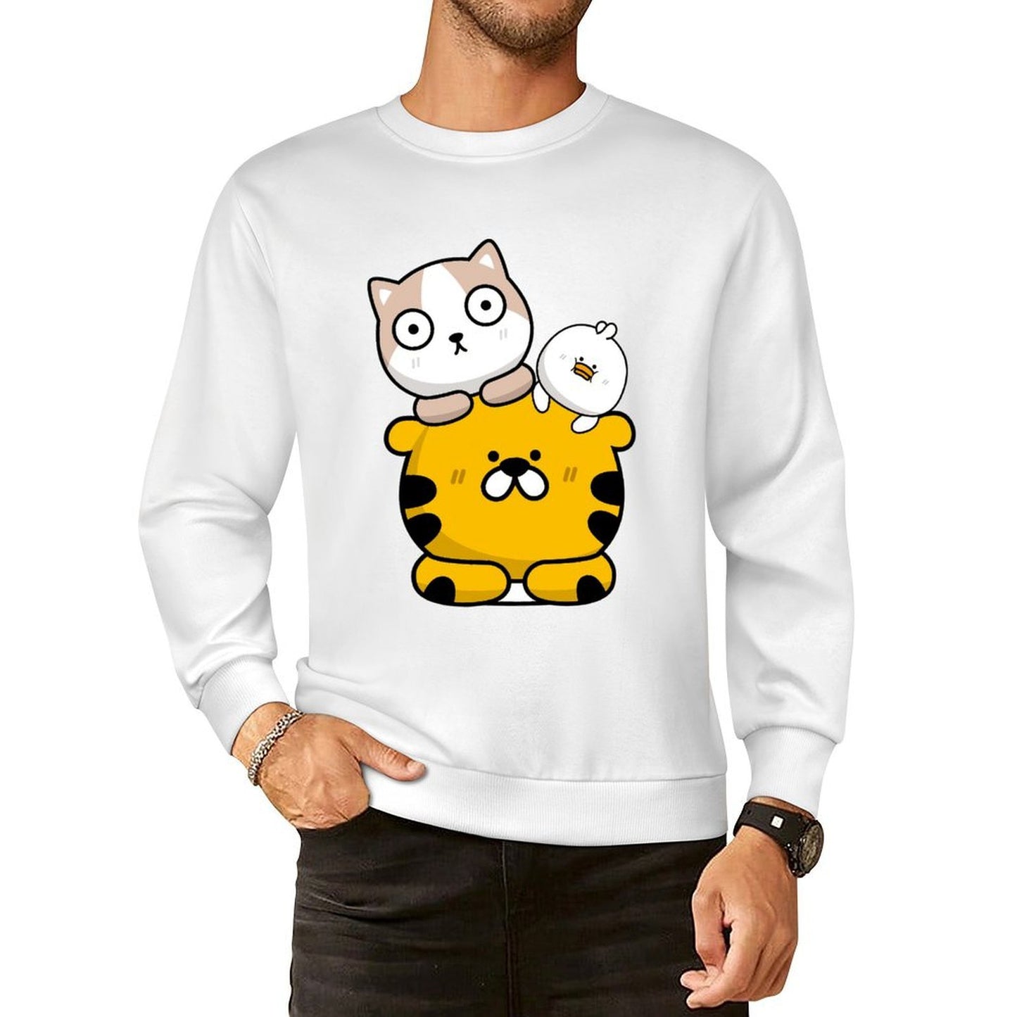 Front Patterned Long Sleeve TopSeries Essential