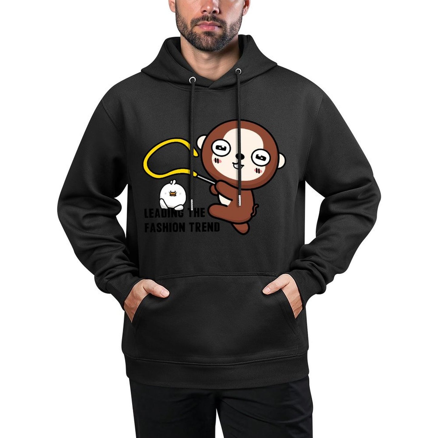 Front Graphic HoodiesClassicStyle Crew Neck