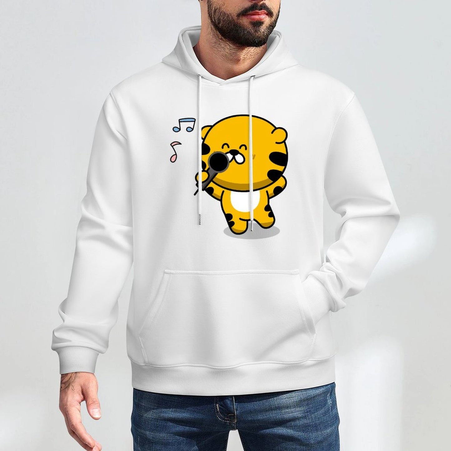 Regular Pure Front Graphic Hoodies