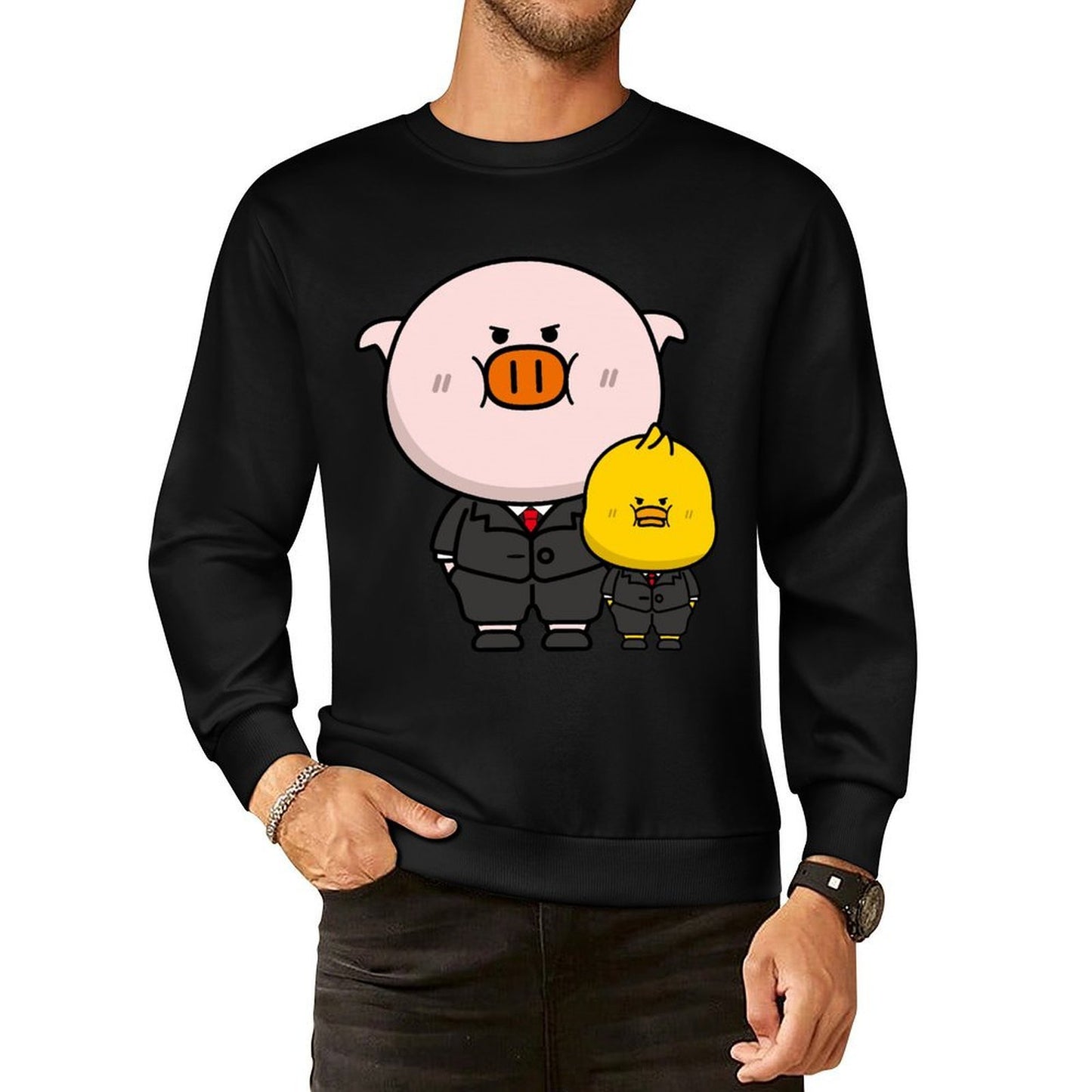 Front Patterned Long Sleeve TopPlain Studio
