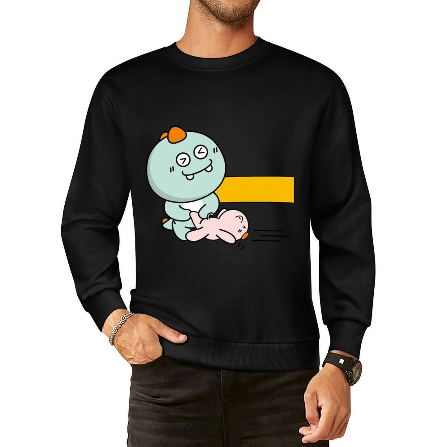 Front Patterned Long Sleeve TopSoftstyle Timeless