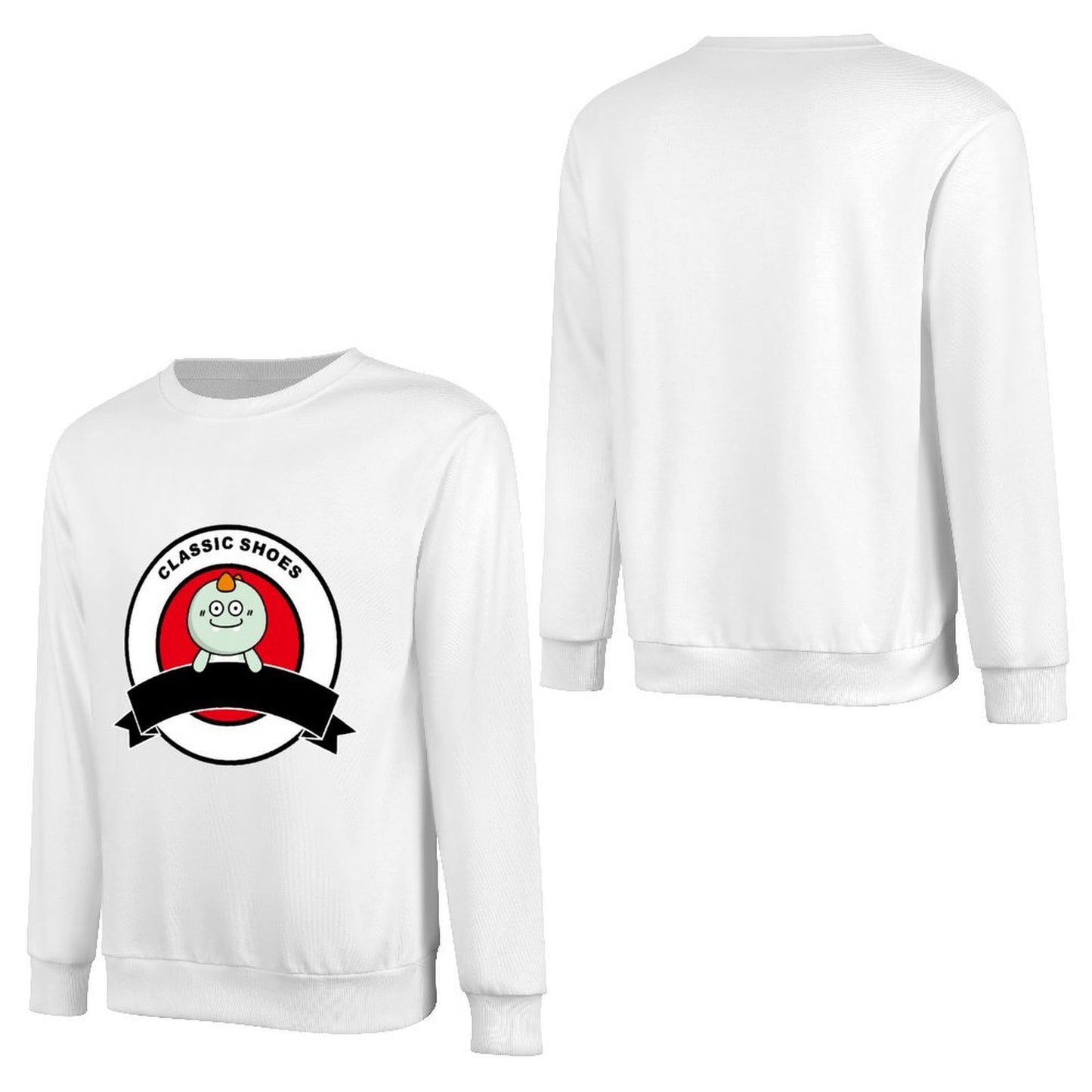 Front Patterned Long Sleeve TopBasic ClassicStyle