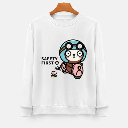 Front Patterned Long Sleeve TopBatch-Printed Midweight