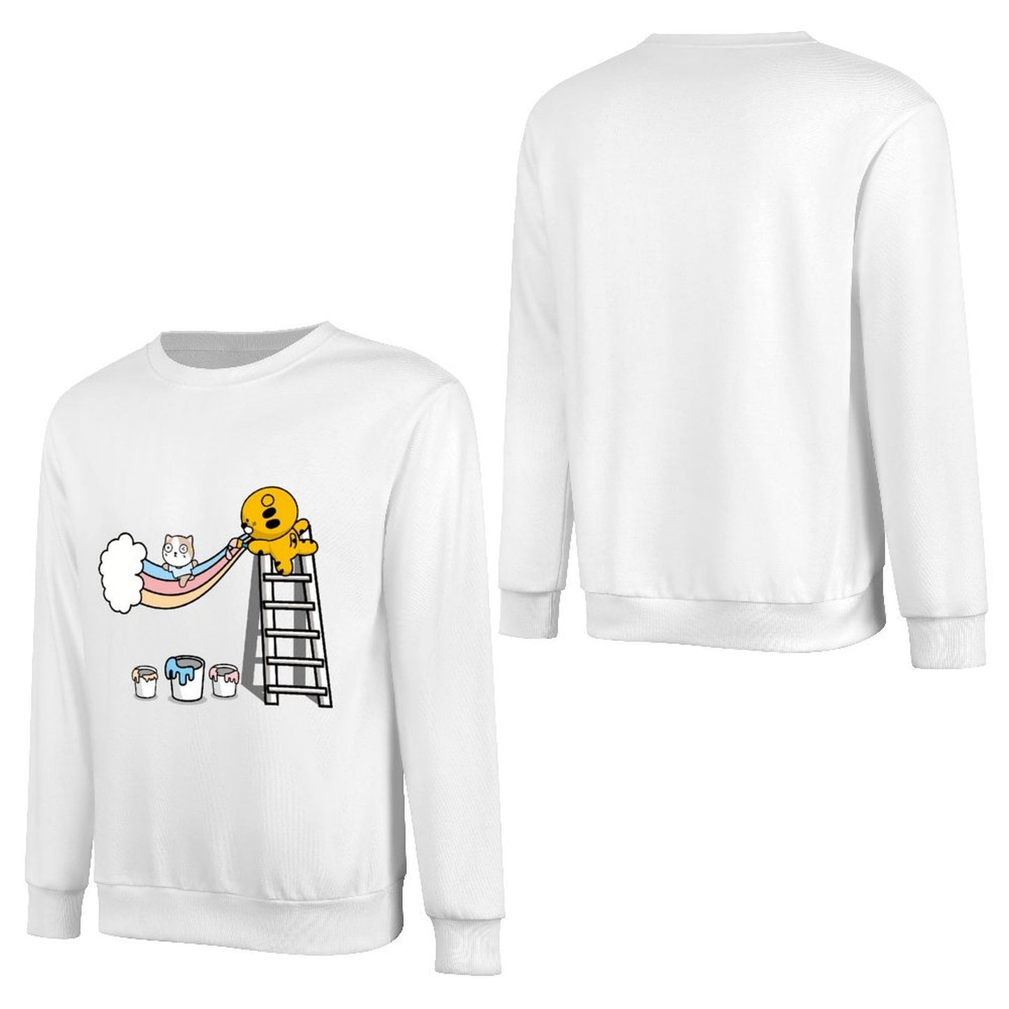 Front Patterned Long Sleeve TopSmooth Feel Classic