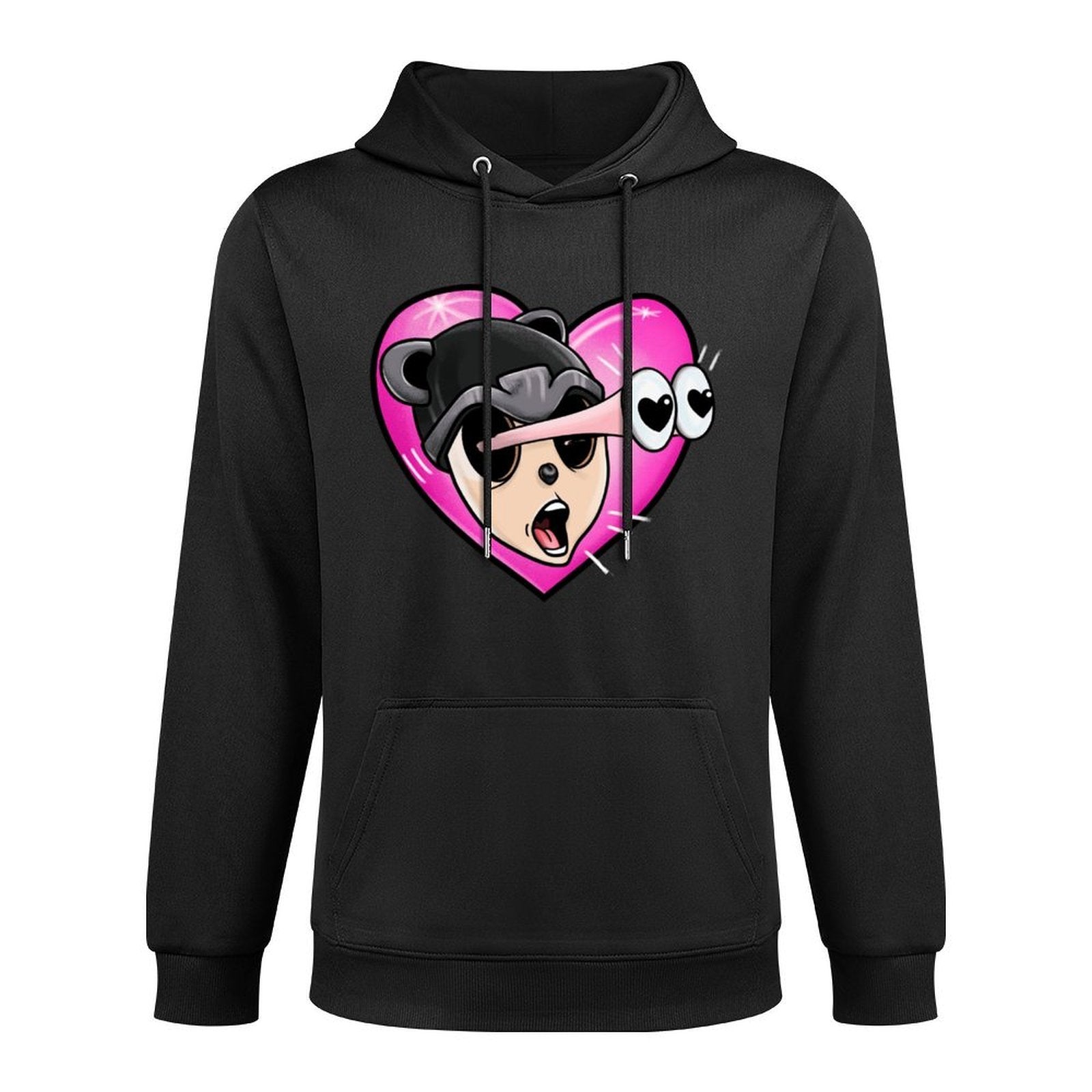 Hoodie Front PatternRegularFit Crew Neck