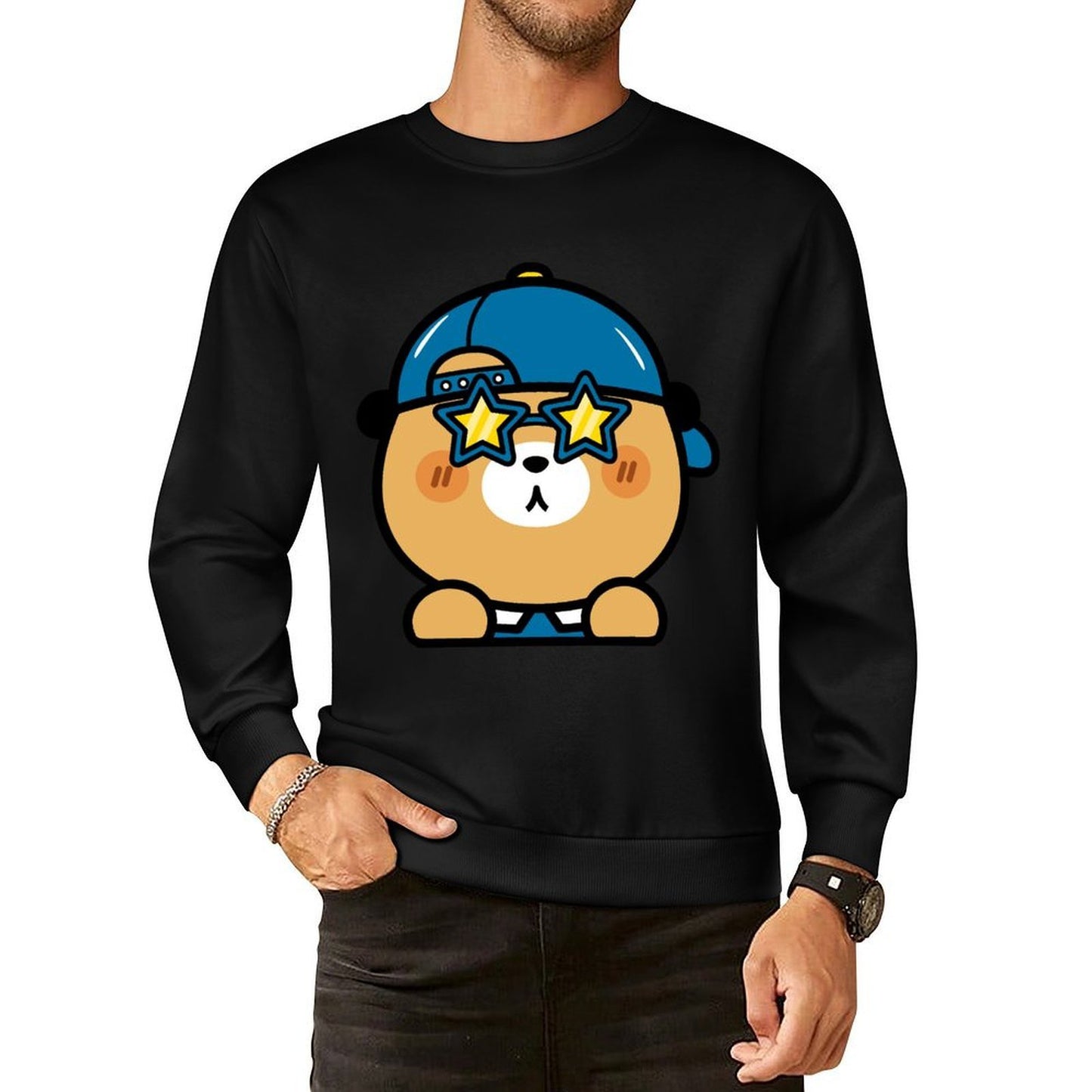 Front Patterned Long Sleeve TopRegular Pure