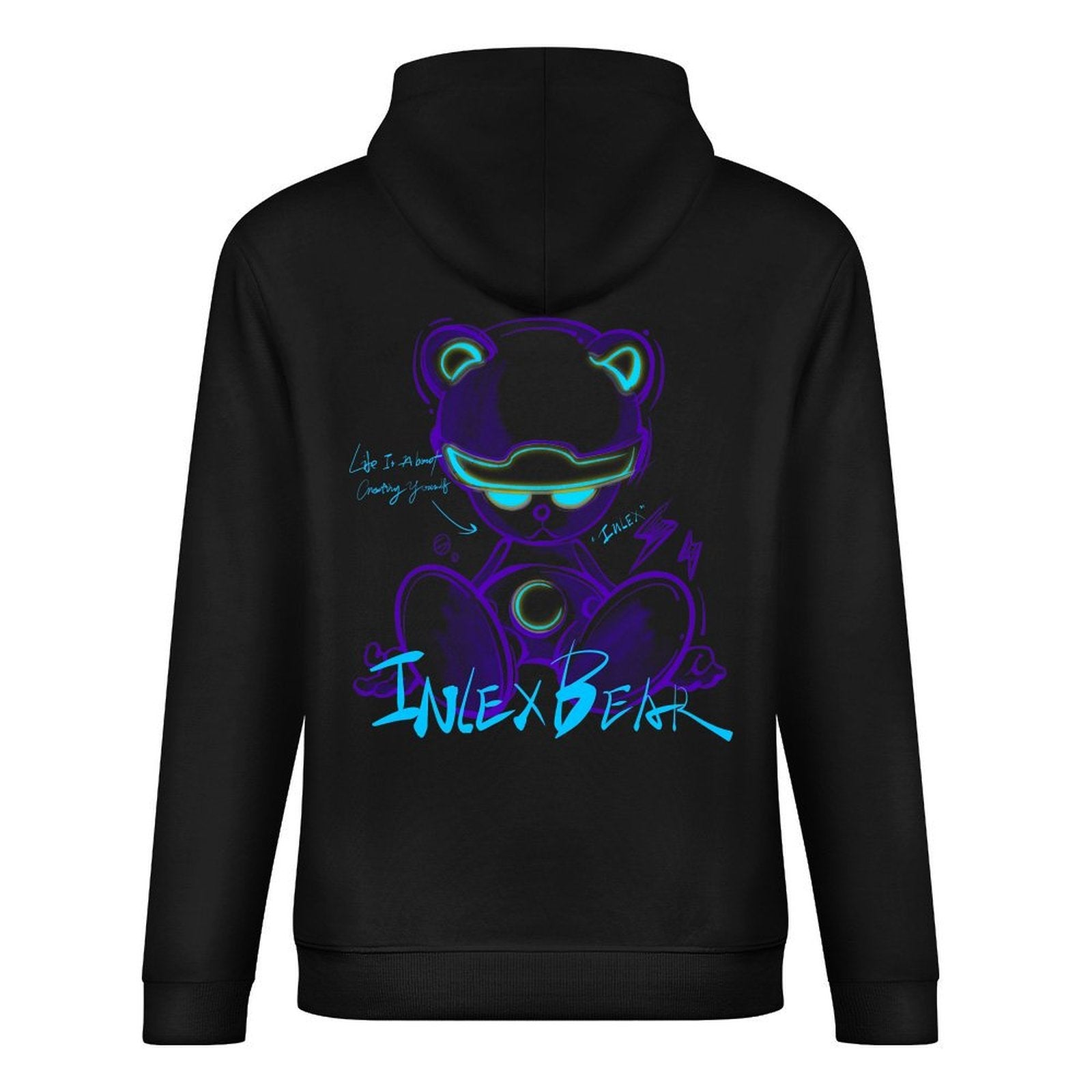 Inlex bear hooded pocket sweatshirt with back detailDailyFit OversizedHoodie