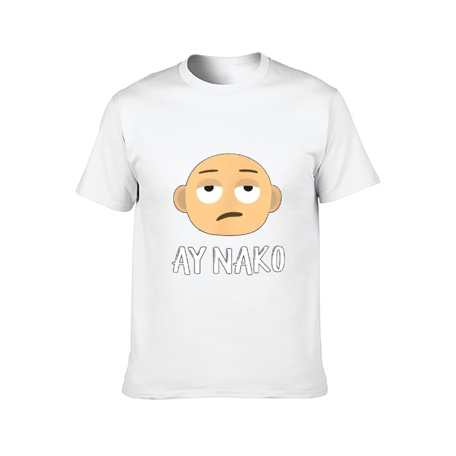 Inkmay Casual Cotton T-shirt Cartoon Face With Sad Expression Ay Unisex T-shirtWrinkle-Free StreetLine T-Shirt