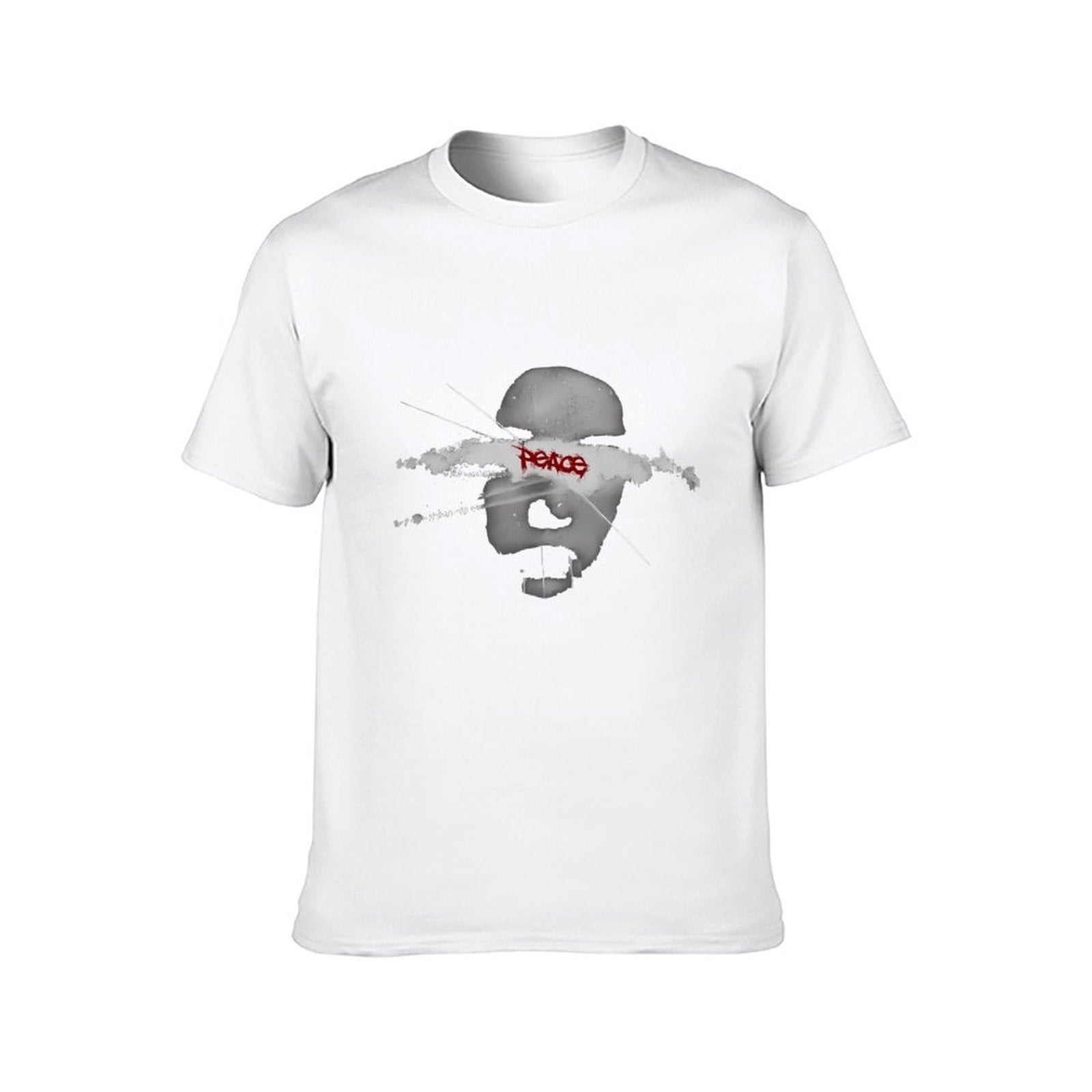 Inkmay Casual Cotton T-shirt Peace Amidst Chaos Artistic Design Prints Unisex T-shirtSoftstyle Sport T-Shirt