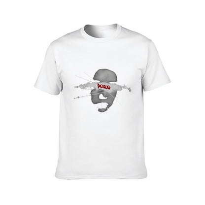 Inkmay Casual Cotton T-shirt Peace Amidst Chaos Artistic Design Prints Unisex T-shirtSoftstyle Sport T-Shirt