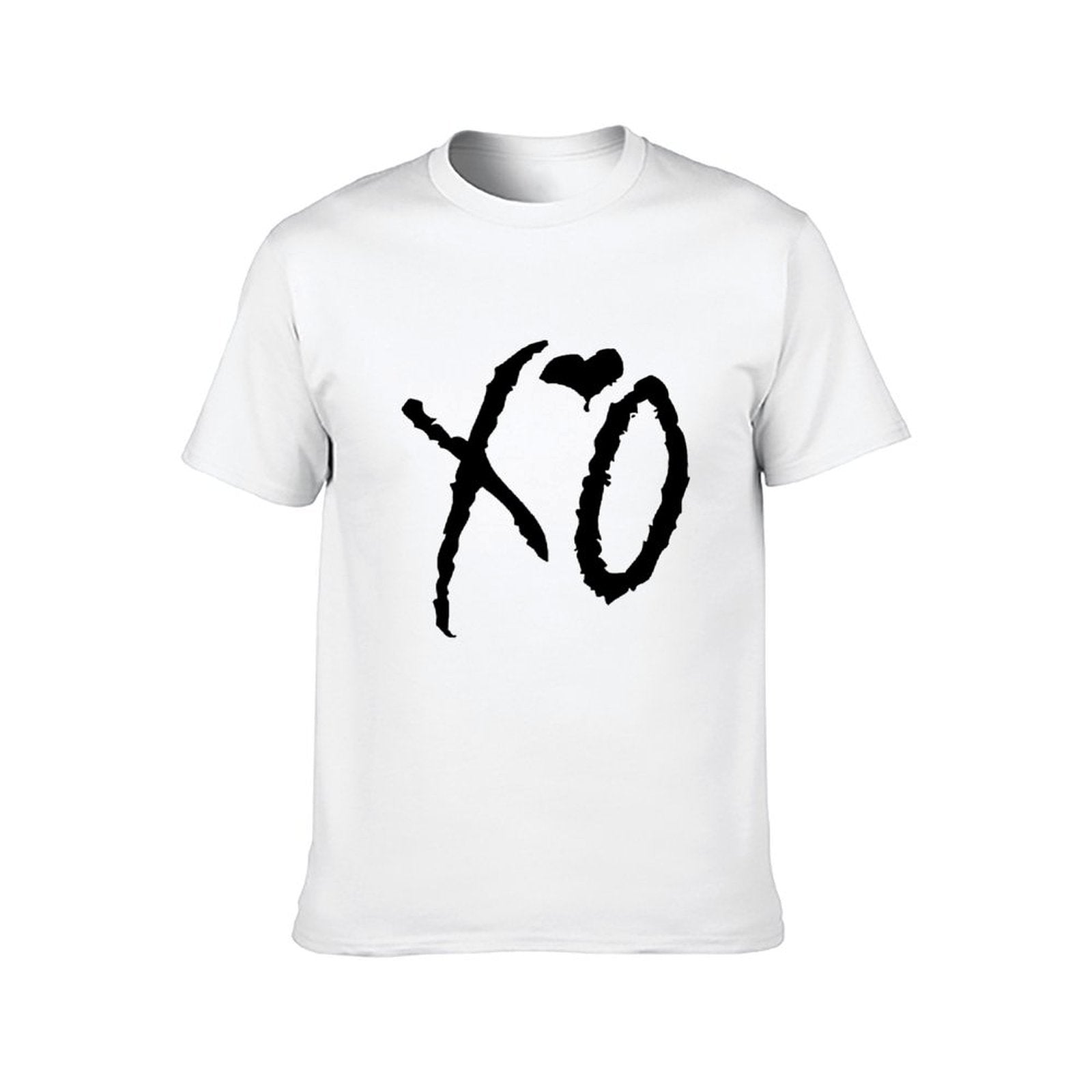 Inkmay Casual Cotton T-shirt Abstract Geometric Shapes In Black White Unisex T-shirtYearRound Heat-Transfer T-Shirt