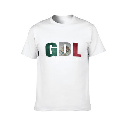 Inkmay Casual Cotton T-shirt Mexican Flag Pattern With Eagle Design Unisex T-shirtStreetStyle Heritage T-Shirt