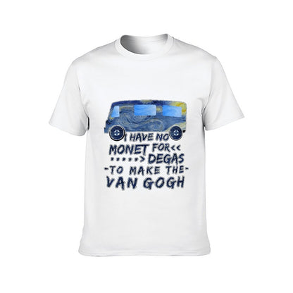 Inkmay Casual  Cotton T-shirt Van Gogh Inspired Van Art Print Unisex T-shirtTrueStyle BasicSeries T-Shirt