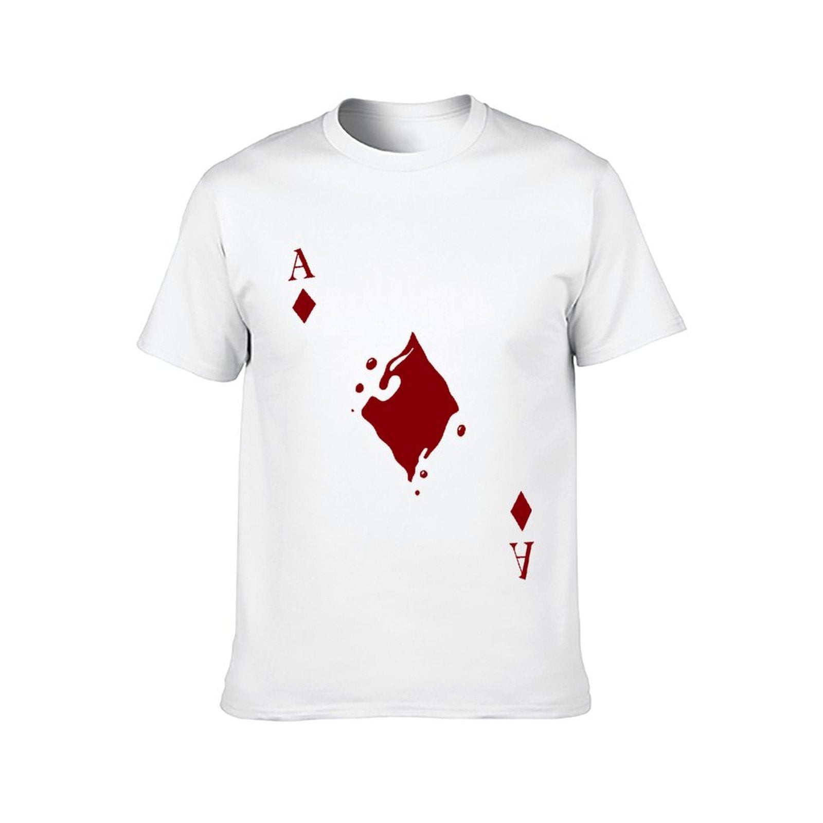 Inkmay Casual Cotton T-shirt Solid Red Background With White Border Unisex T-shirtCityStyle Street T-Shirt