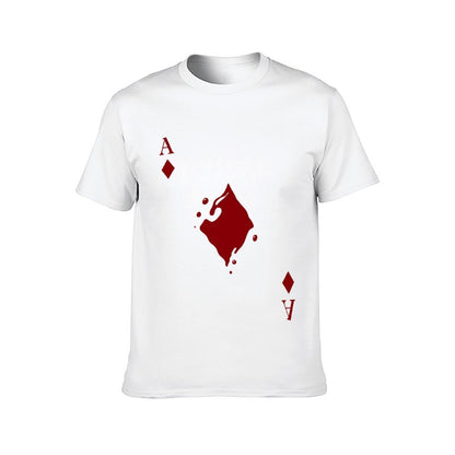 Inkmay Casual Cotton T-shirt Solid Red Background With White Border Unisex T-shirtCityStyle Street T-Shirt