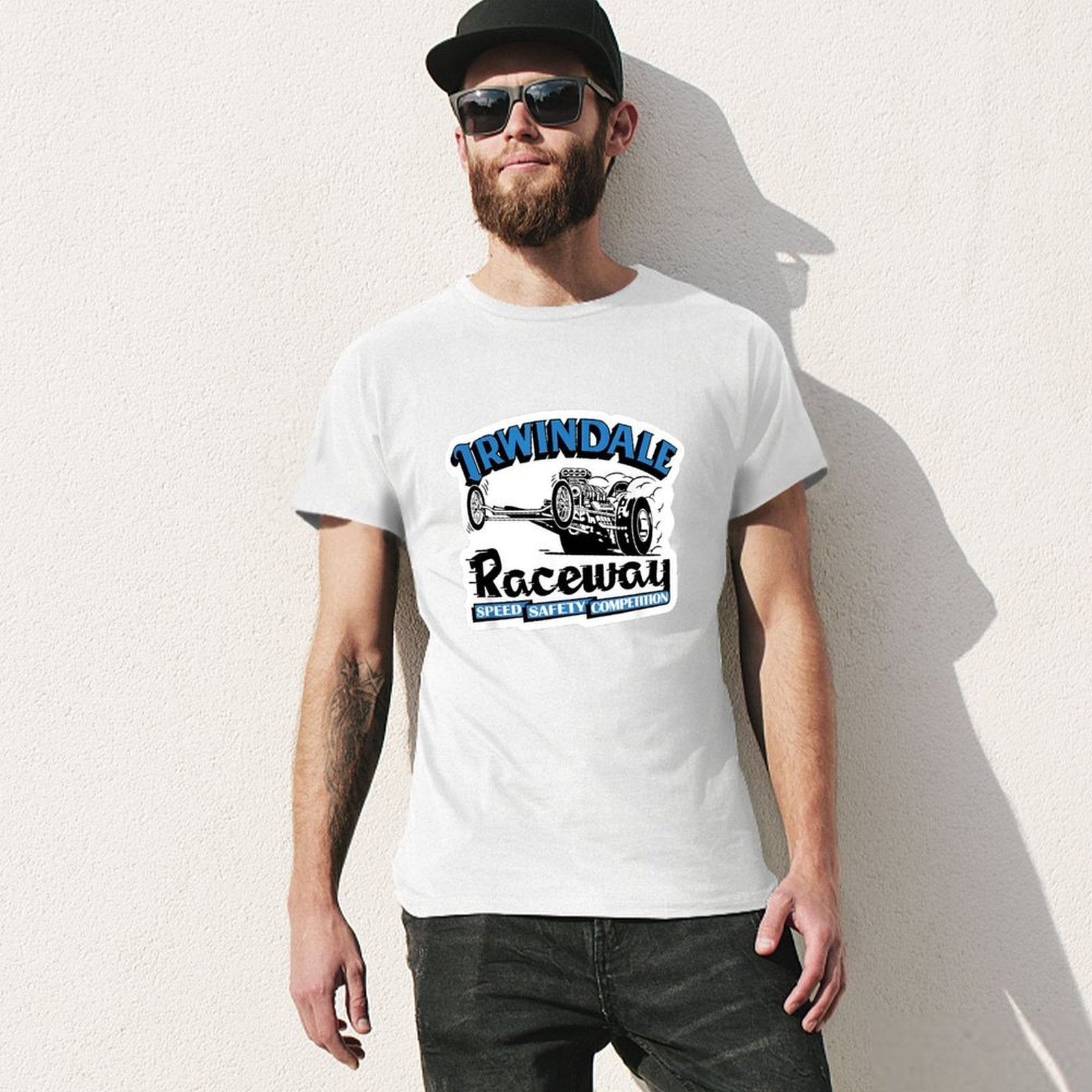 Inkmay Casual  Cotton T-shirt Irwindale Raceway Speed Safety Competition Unisex T-shirtMen¡¯s / Women¡¯s / Youth Pocket Tee T-Shirt