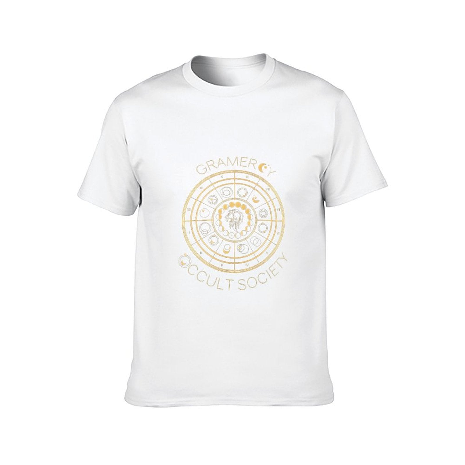 Inkmay Casual  Cotton T-shirt Circular Design With Astrological Symbols Unisex T-shirtDesign-Your-Own Print-Ready T-Shirt
