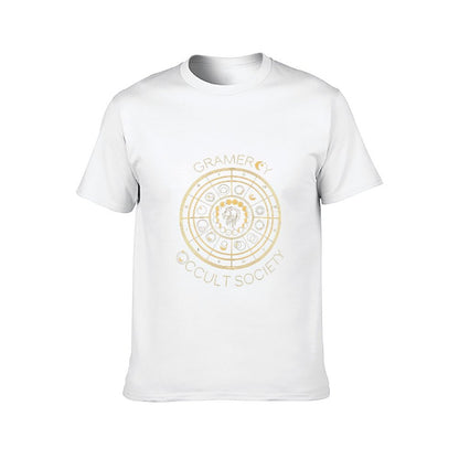 Inkmay Casual  Cotton T-shirt Circular Design With Astrological Symbols Unisex T-shirtDesign-Your-Own Print-Ready T-Shirt