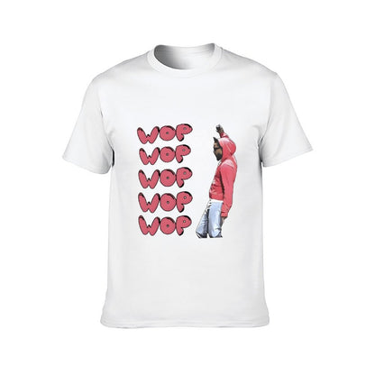 Inkmay Casual  Cotton T-shirt Wop Wop Pattern Print On Fabric Unisex T-shirtTimeless Heavyweight T-Shirt
