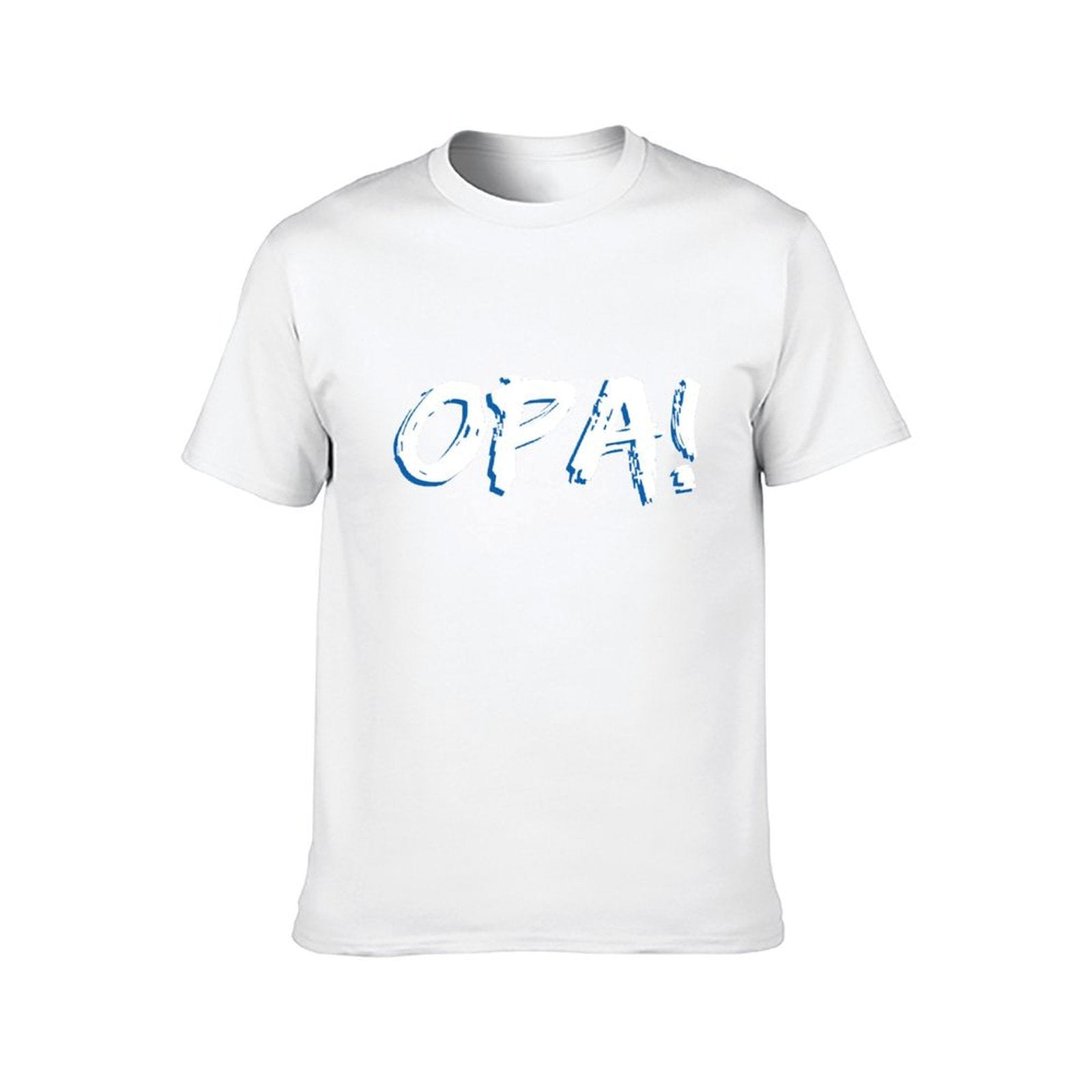 Inkmay Casual Cotton T-shirt Abstract Blue Artistic Design On White Unisex T-shirtEco / Sustainable Performance T-Shirt