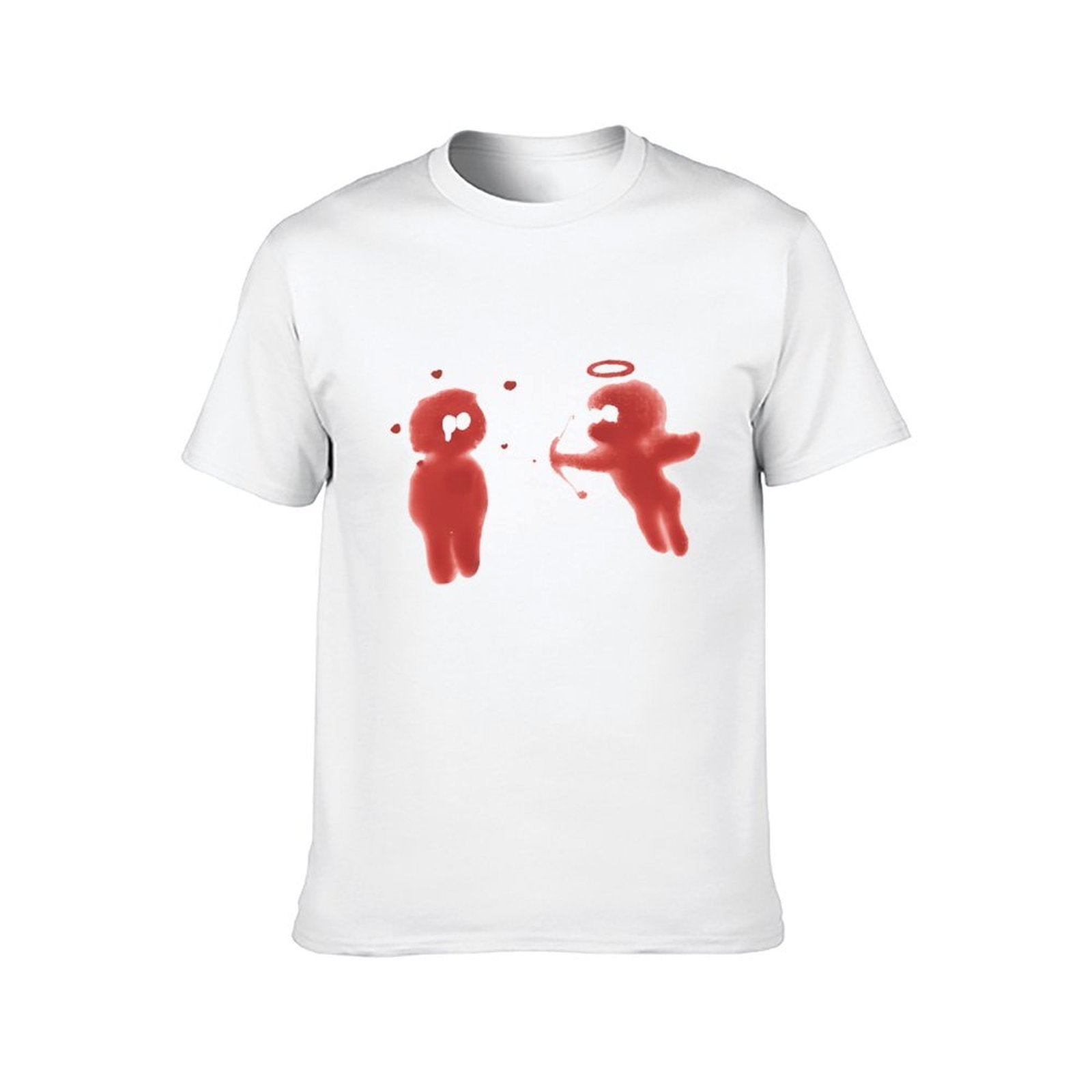 Inkmay Casual Cotton T-shirt Two Red Ghosts With Halo Unisex T-shirtOriginal  T-Shirt