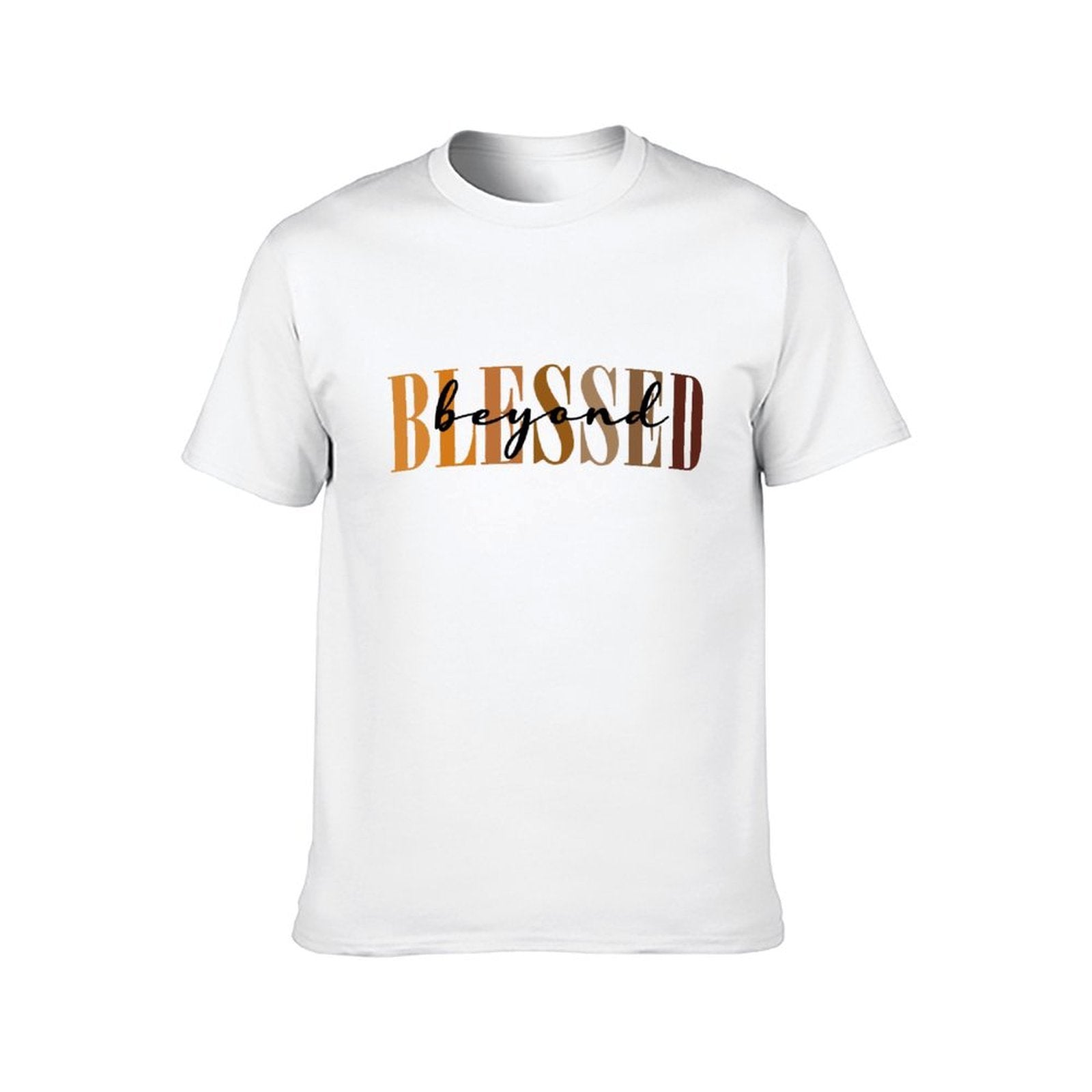 Inkmay Casual Cotton T-shirt Abstract Art With Warm Colors Unisex T-shirtHeat-Transfer Outdoor T-Shirt