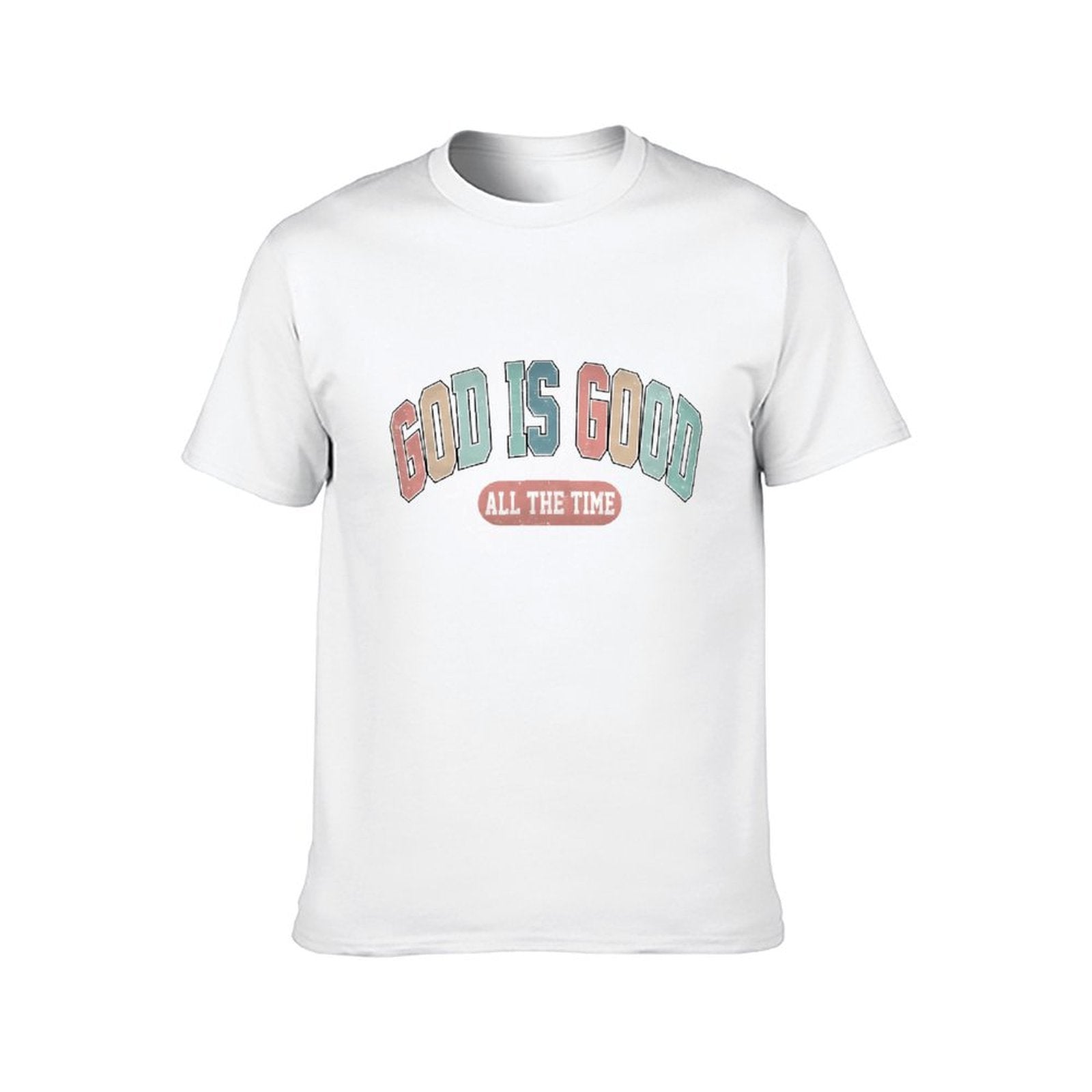 Inkmay Casual Cotton T-shirt God Is Good All The Time Unisex T-shirtHigh-Quality Unisex T-Shirt