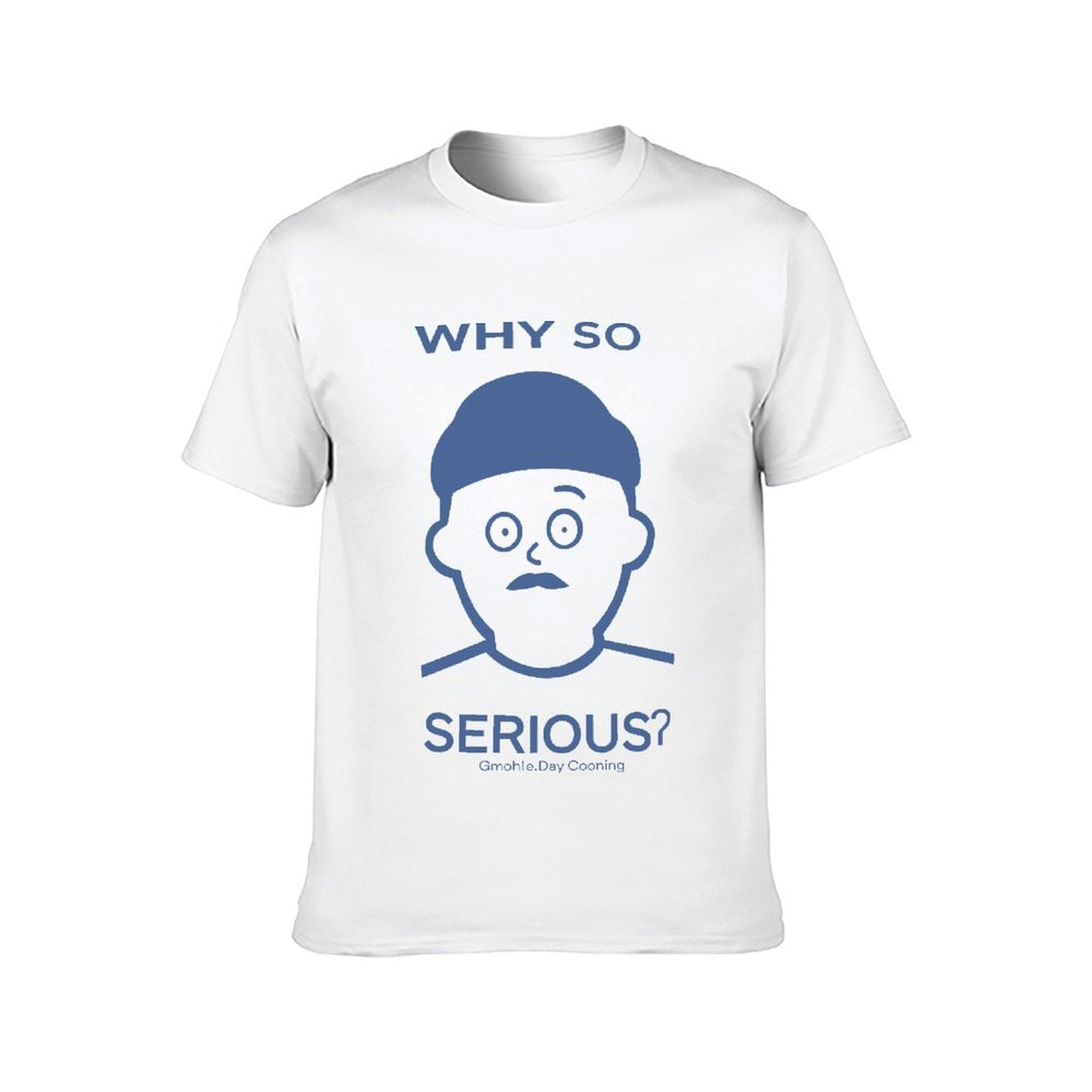 Inkmay Casual Cotton T-shirt Solid Blue Background No Pattern Prints Unisex T-shirtEverydayTee Sport T-Shirt