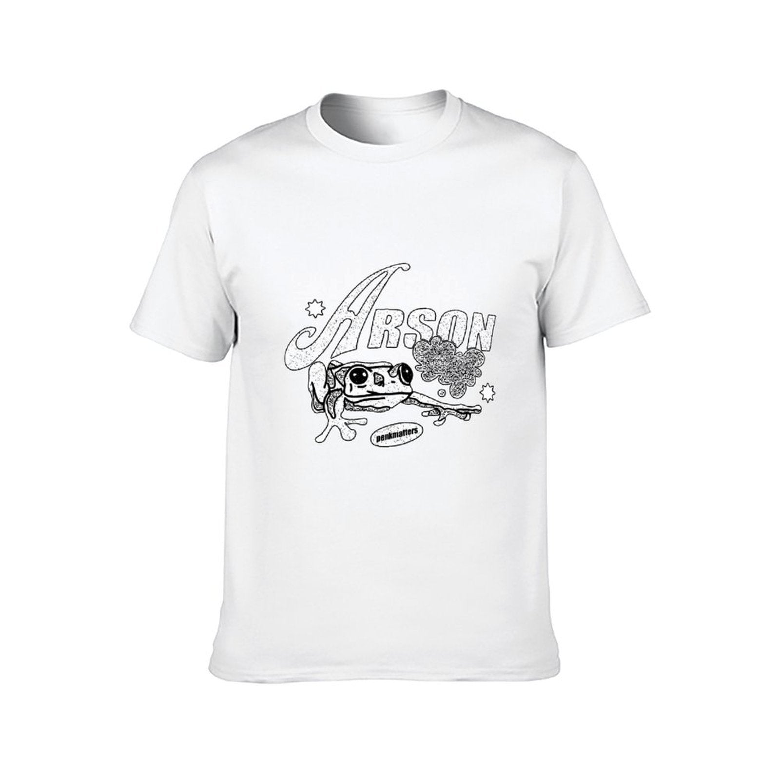 Inkmay Casual  Cotton T-shirt Arson Frog Design With Stars And Unisex T-shirtSlim Fit EverydayComfort T-Shirt