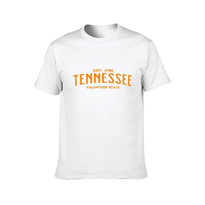 Inkmay Casual  Cotton T-shirt Solid Orange Background No Pattern Prints Unisex T-shirtLifestyle RelaxFit T-Shirt