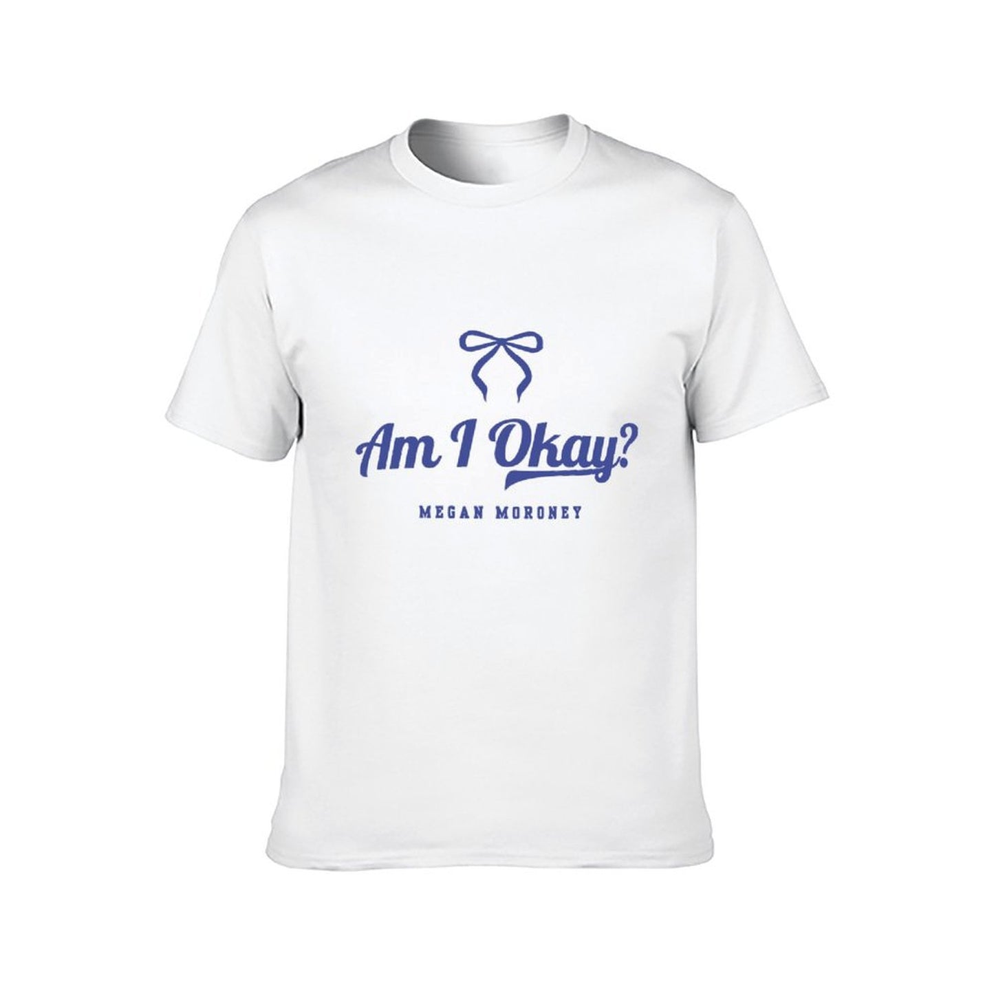 Inkmay Casual Cotton T-shirt Am I Okay Megan Moroney Logo Unisex T-shirtSimple Minimal T-Shirt