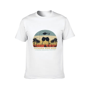Inkmay Casual  Cotton T-shirt Catalina Wine Mixer Helicopter Palm Trees Unisex T-shirtNeutral EverydayFit T-Shirt