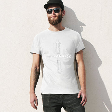 Inkmay Casual  Cotton T-shirt Two Seater Arrows On Gray Background Unisex T-shirtClassicStyle Printed T-Shirt