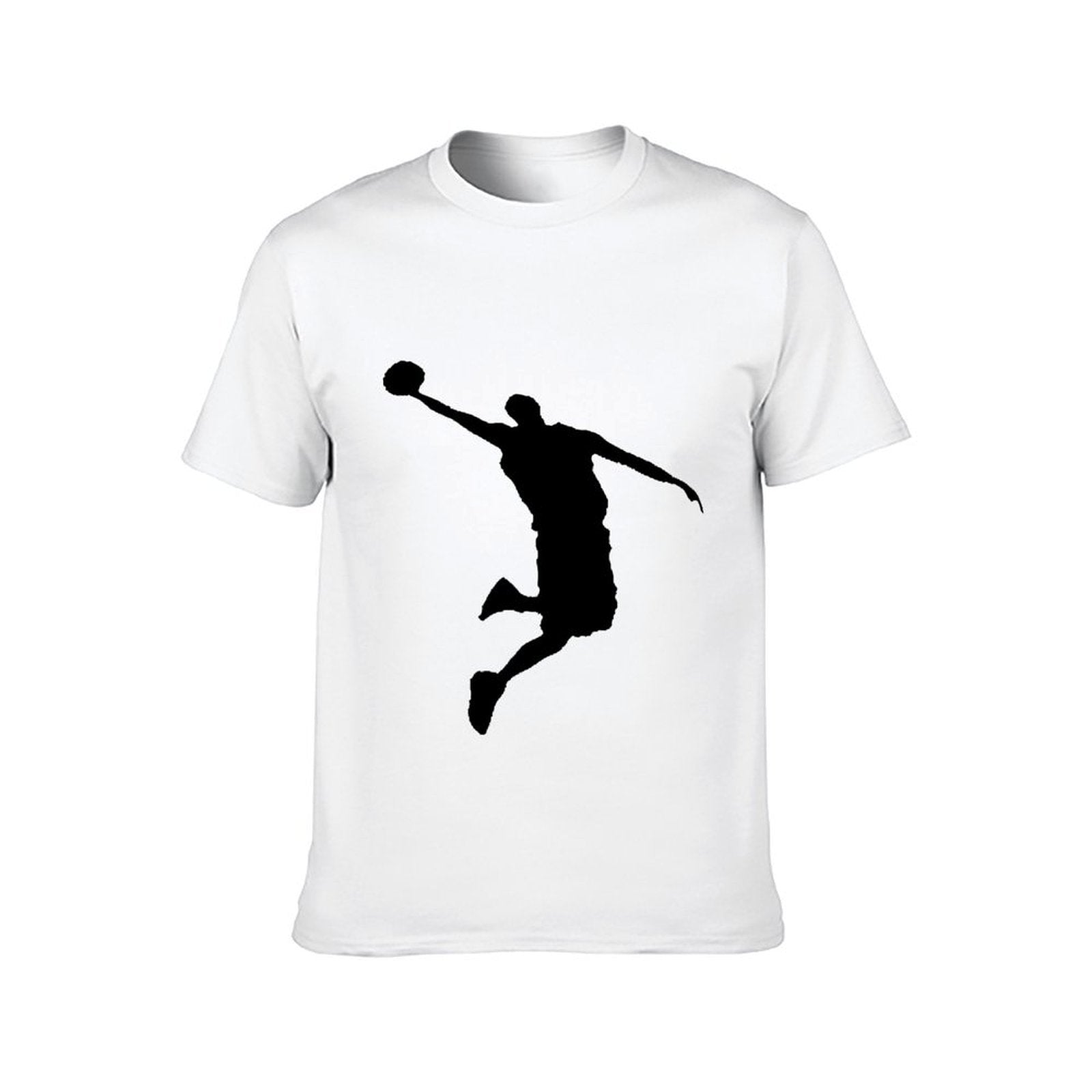 Inkmay Casual Cotton T-shirt Abstract Geometric Design With Black Squares Unisex T-shirtFade-Proof EverydayWear T-Shirt