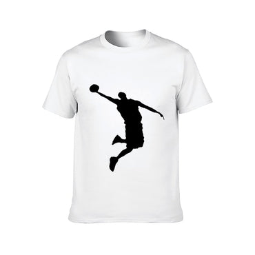 Inkmay Casual Cotton T-shirt Abstract Geometric Design With Black Squares Unisex T-shirtFade-Proof EverydayWear T-Shirt
