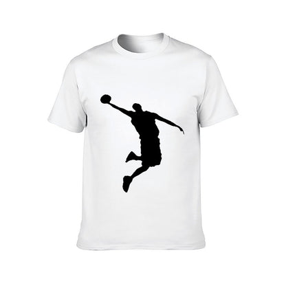 Inkmay Casual Cotton T-shirt Abstract Geometric Design With Black Squares Unisex T-shirtFade-Proof EverydayWear T-Shirt