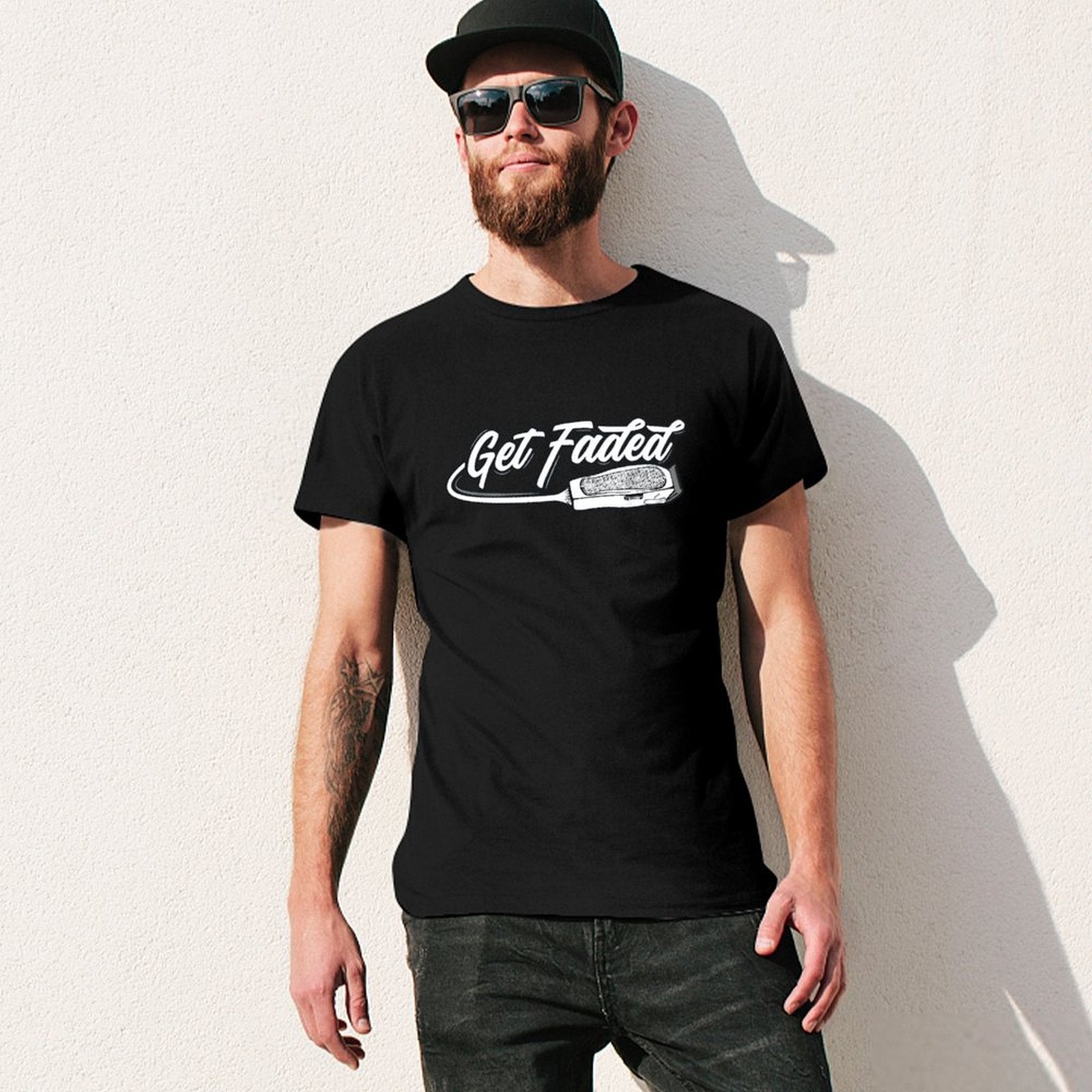 Inkmay Casual  Cotton T-shirt Get Faded Razor Blade Design Artwork Unisex T-shirtCotton Men¡¯s / Women¡¯s / Youth T-Shirt