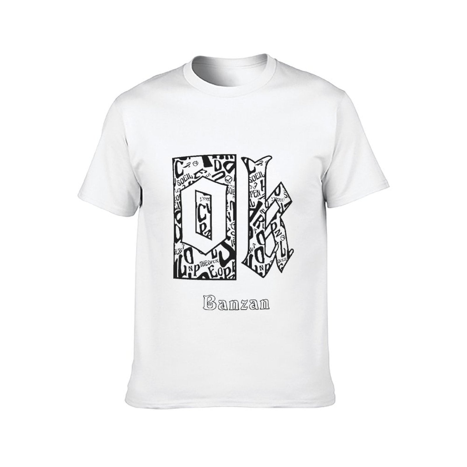 Inkmay Casual Cotton T-shirt Solid Black Background No Pattern Prints Unisex T-shirtOutdoor Midweight T-Shirt