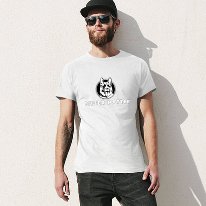 Inkmay Casual  Cotton T-shirt Dog Head In Circular Frame Design Unisex T-shirt