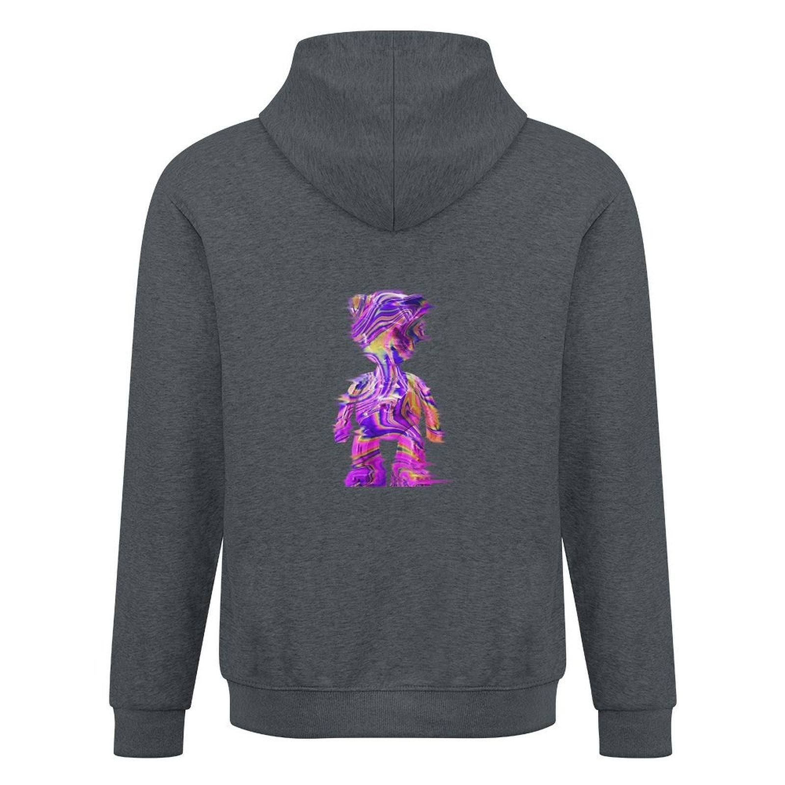 Inlex bear hooded pocket sweatshirt with back detailSimple EssentialFitHoodie