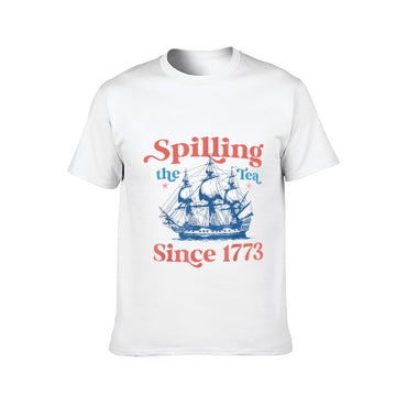 Inkmay Casual  Cotton T-shirt Spilling The Tea Since Seventeen Unisex T-shirtEssentialFit Fundraising T-Shirt