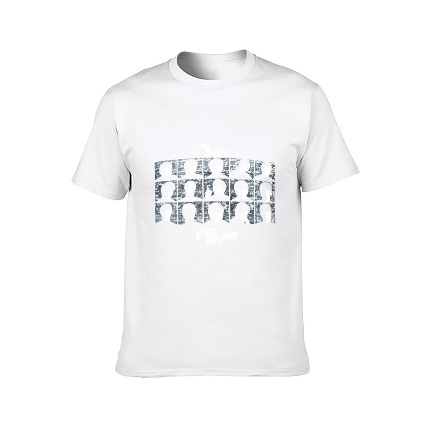 Inkmay Casual Cotton T-shirt Abstract Faces On Grid Background Art Unisex T-shirtComfortLine Studio T-Shirt