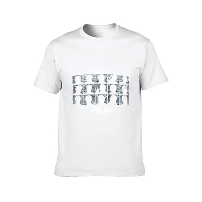 Inkmay Casual Cotton T-shirt Abstract Faces On Grid Background Art Unisex T-shirtComfortLine Studio T-Shirt
